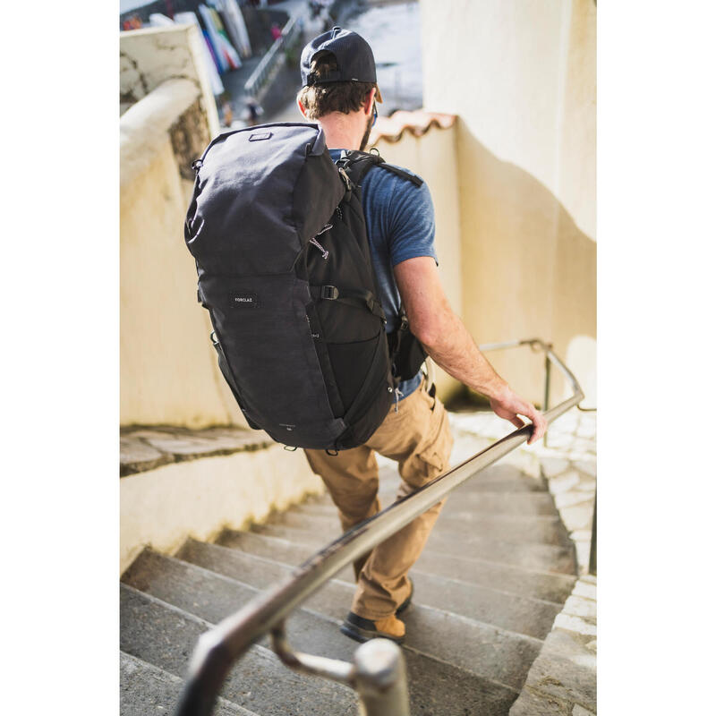 Rucsac de voiaj deschidere tip valiză 50+6L, Travel 900 gri bărbați