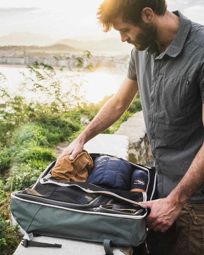 Zaino viaggio TRAVEL 500 ORGANIZER 40 litri verde oliva | Bagaglio a mano