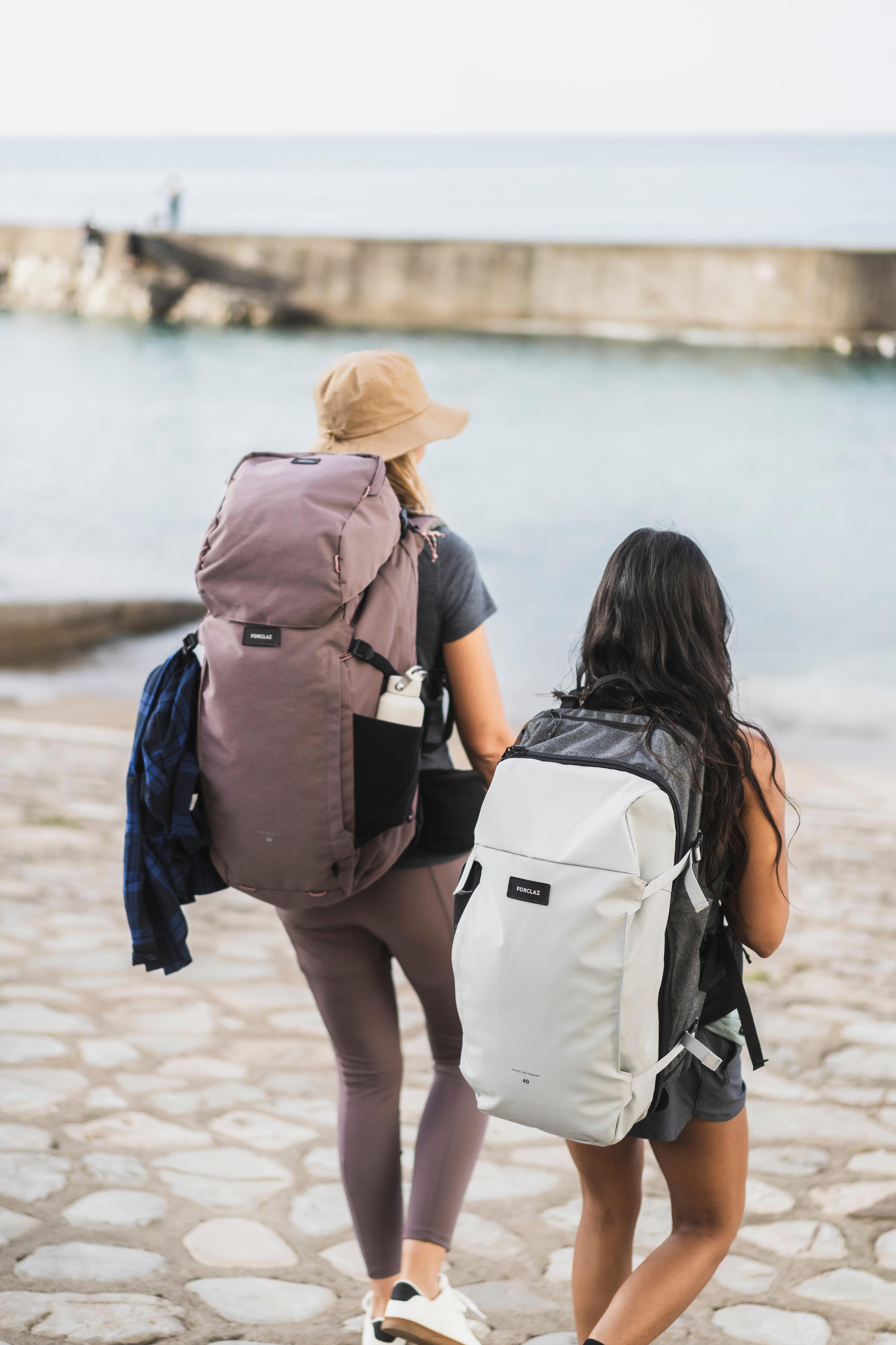 40 L Travel backpack, Travel 500 Organiser - Grey 22/24