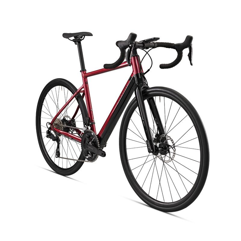 Bicicletă de șosea electrică E-EDR AF Shimano 105 DI2 roșu