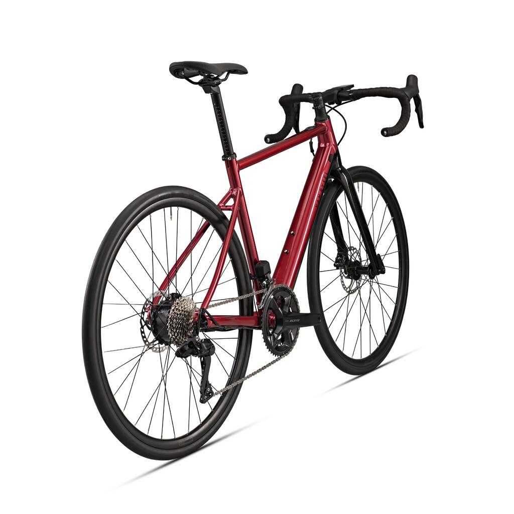 Crveni ženski električni drumski bicikl E-EDR AF SHIMANO 105 Di2 2x12S 