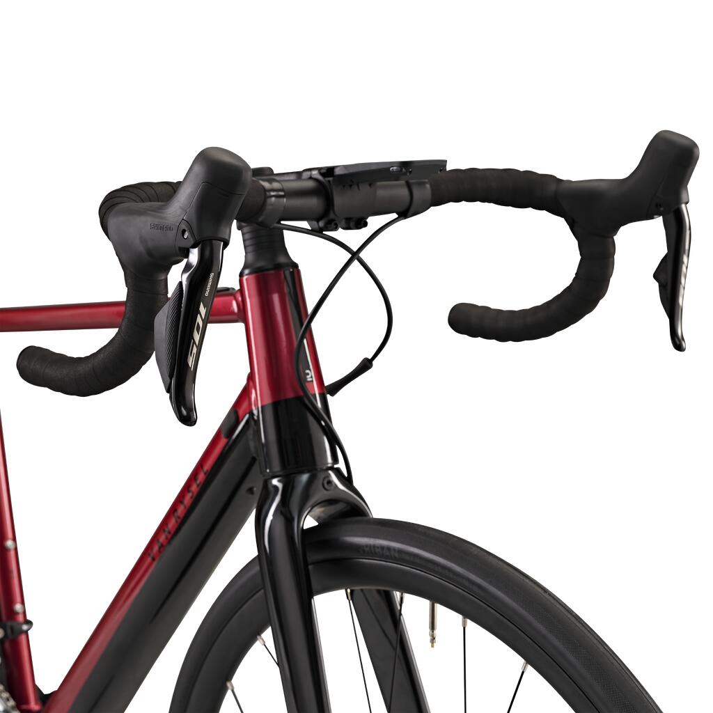 Crveni ženski električni drumski bicikl E-EDR AF SHIMANO 105 Di2 2x12S 