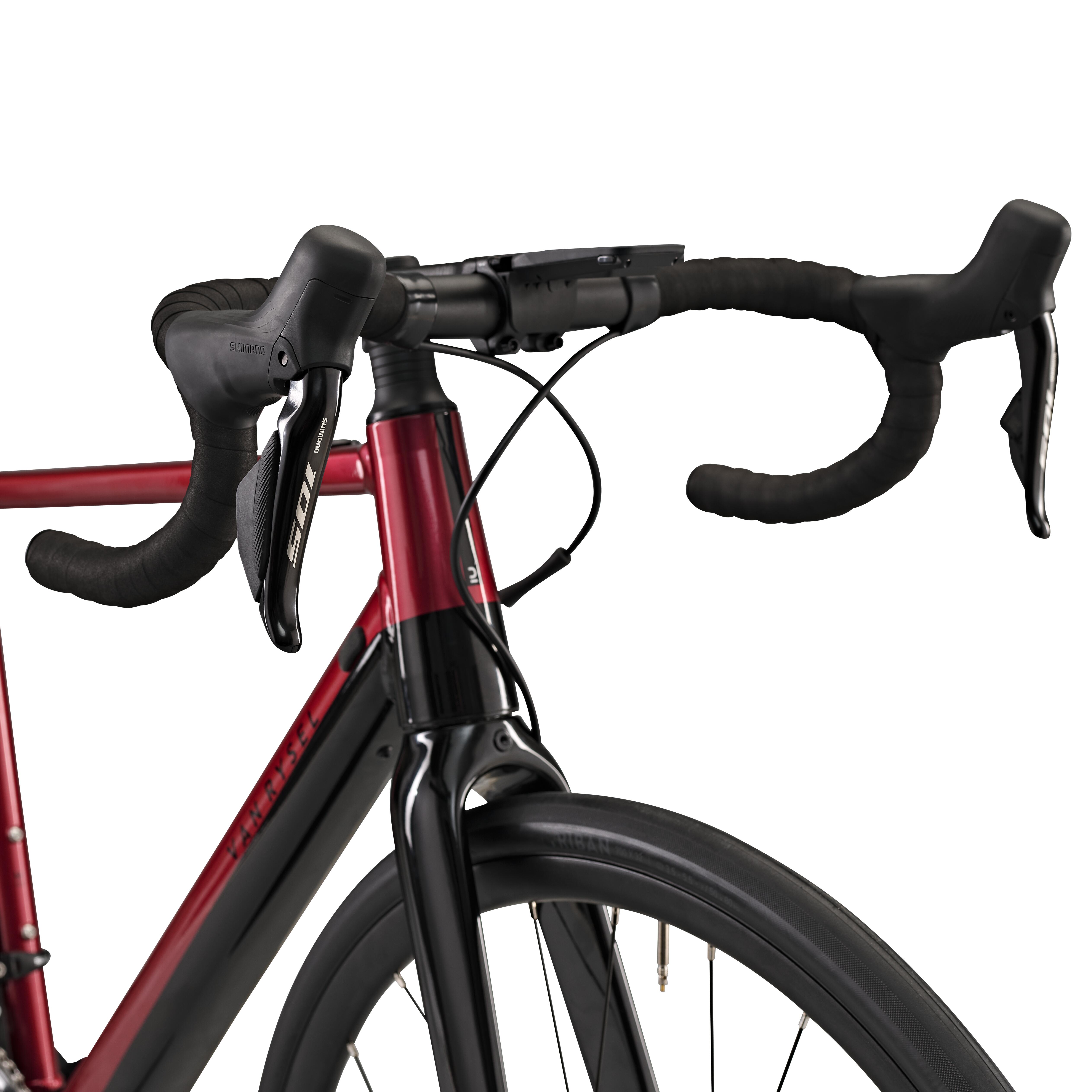 VAN RYSEL Cestný elektrobicykel E-EDR AF 105 Di2 2x12 červený L · záber 8