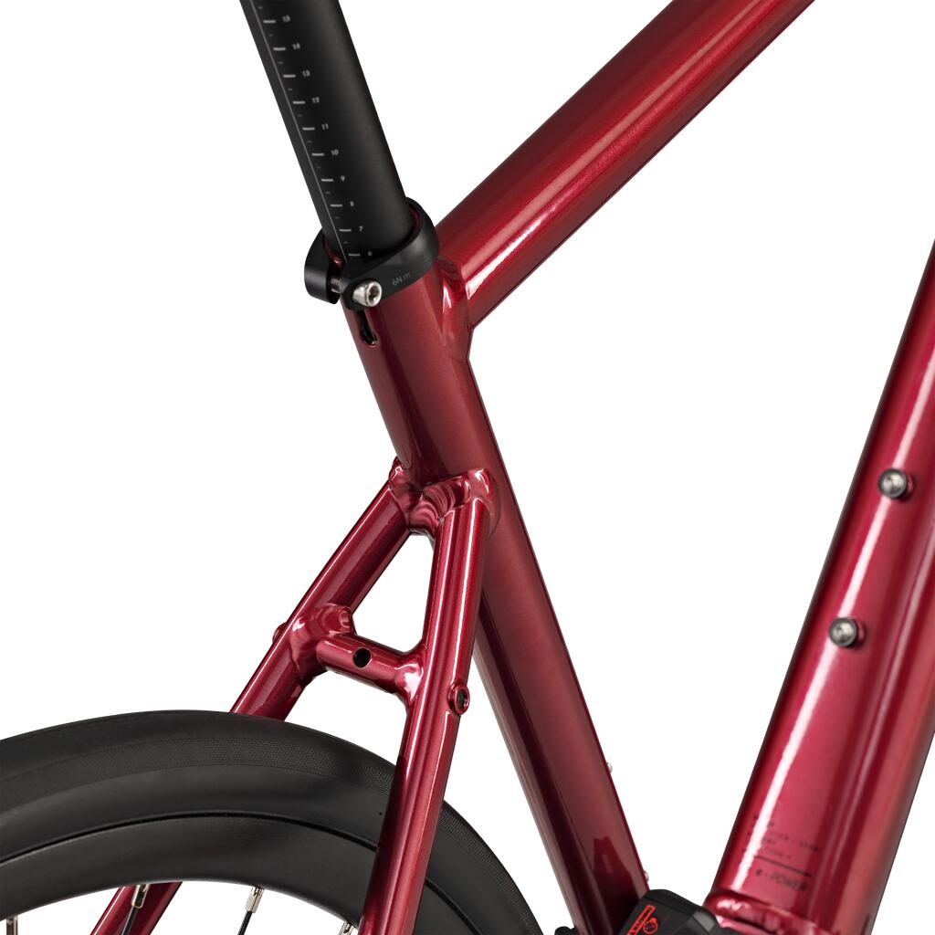 Crveni ženski električni drumski bicikl E-EDR AF SHIMANO 105 Di2 2x12S 