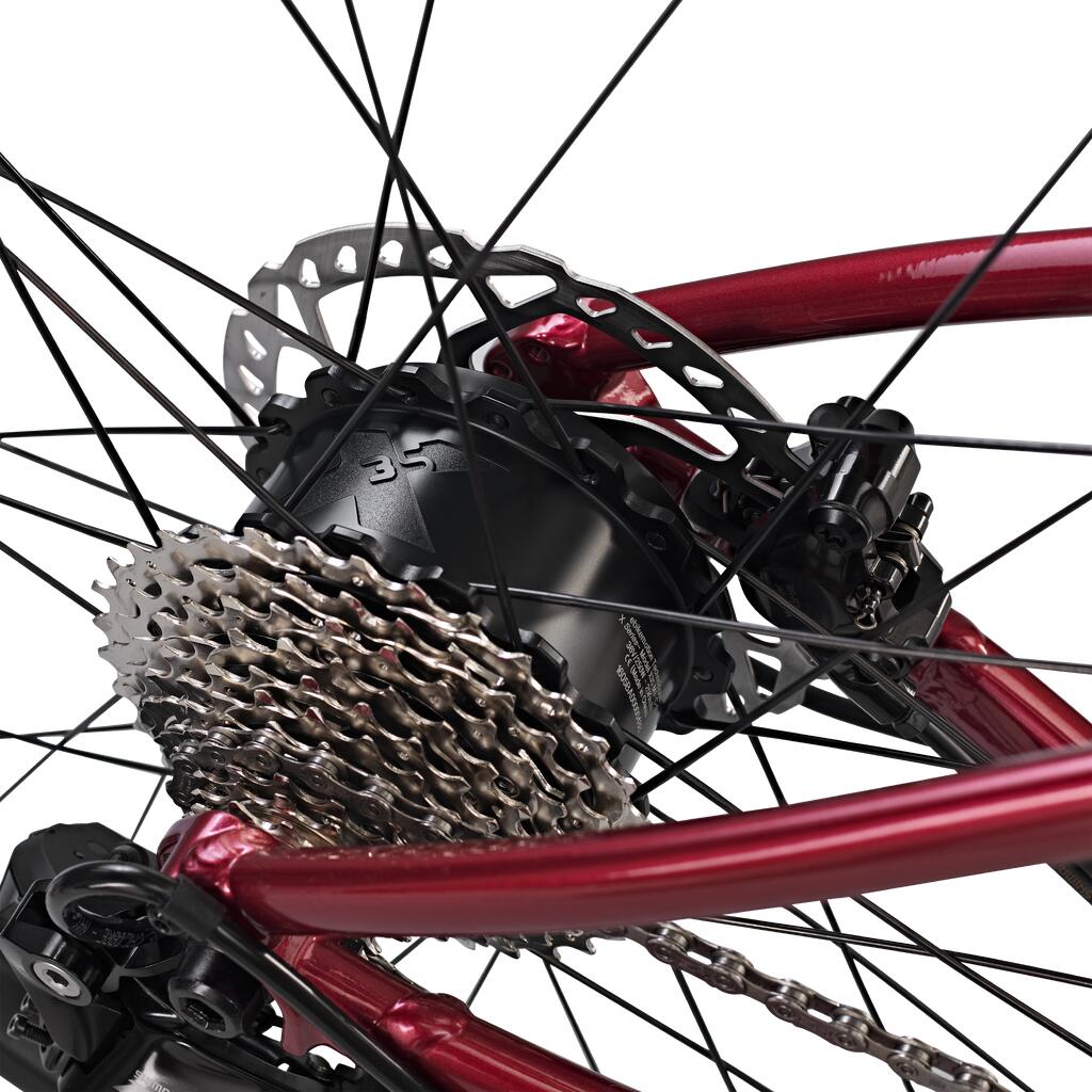 Crveni ženski električni drumski bicikl E-EDR AF SHIMANO 105 Di2 2x12S 