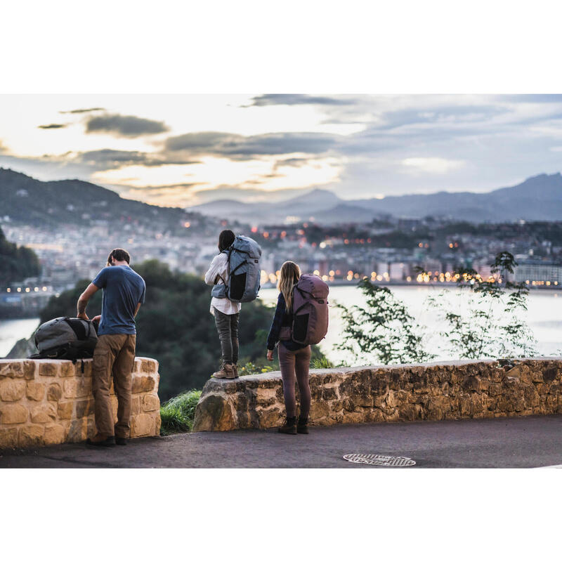 Rucsac de voiaj deschidere tip valiză 60+6L, Travel 900 maro Damă