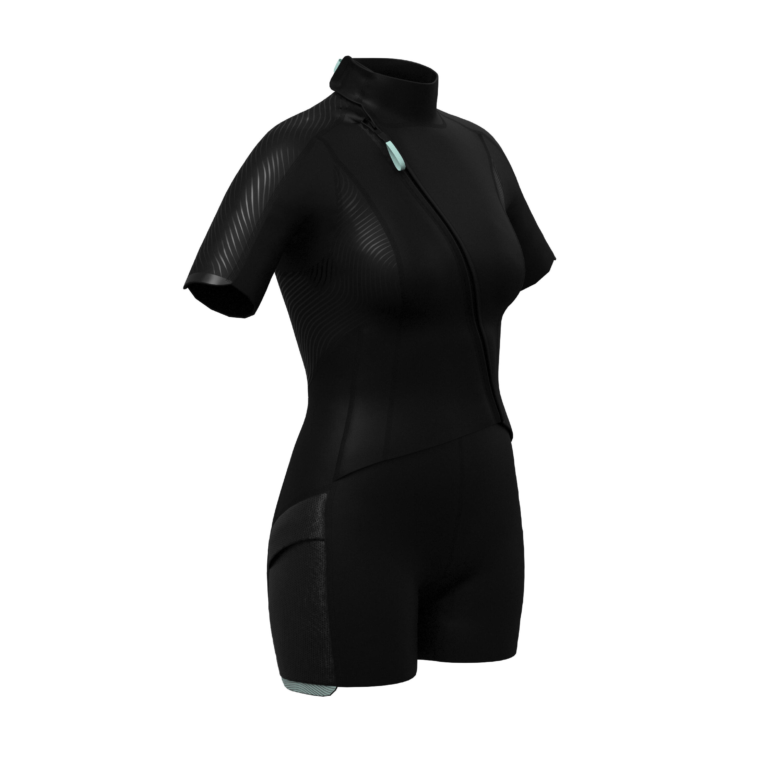 Women's 2 mm neoprene shorty wetsuit with diagonal front zip Easy 13/13