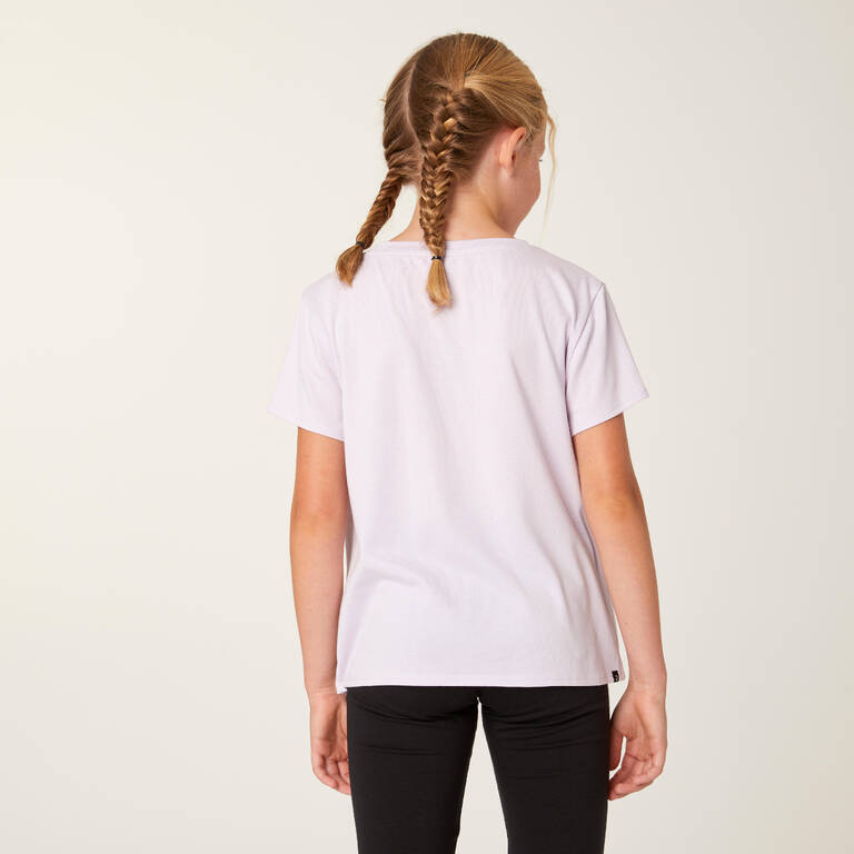 Girls' Cotton T-Shirt 500 - Lilac