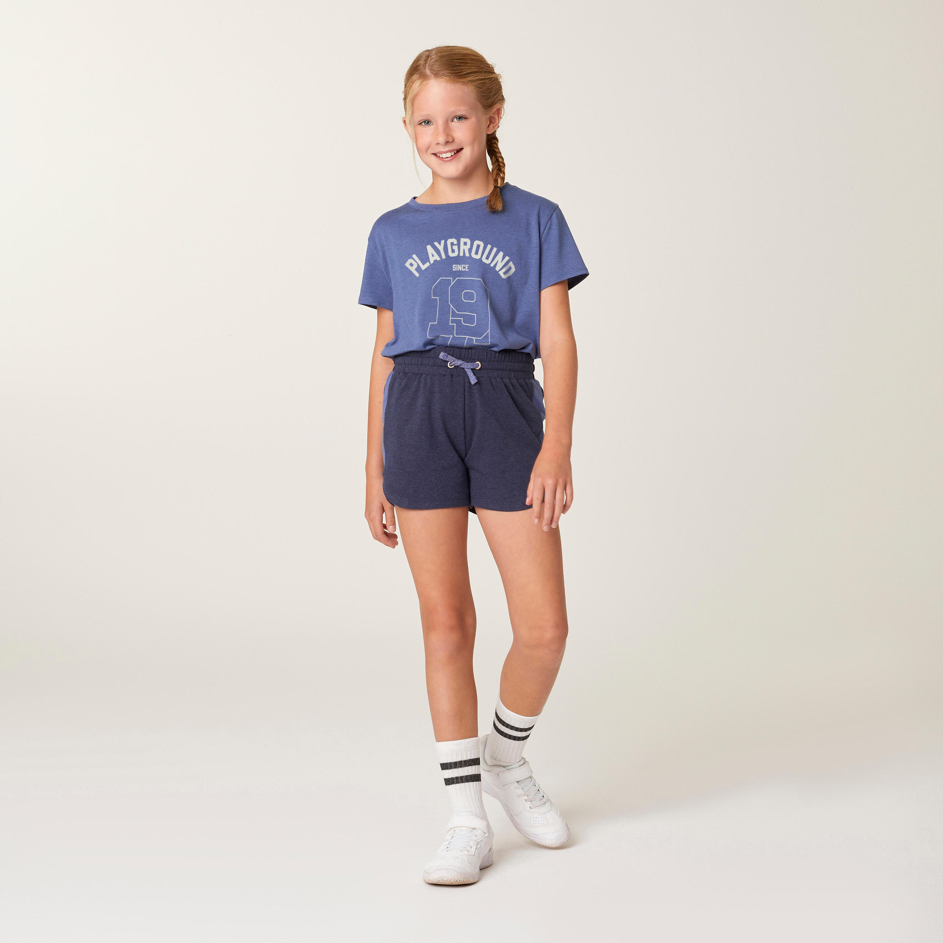 Camiseta 500 Niños Azul Algodón 3/6