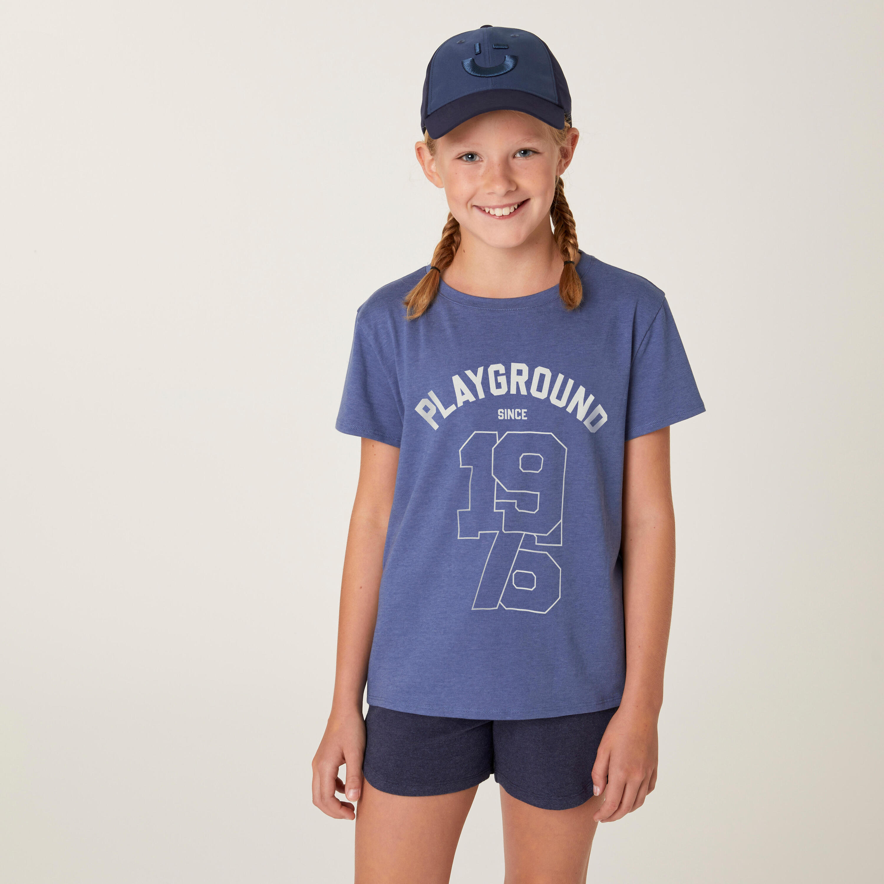 Camiseta 500 Niños Azul Algodón 2/6