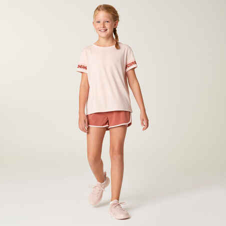 Girls' Cotton T-Shirt 500 - Pink