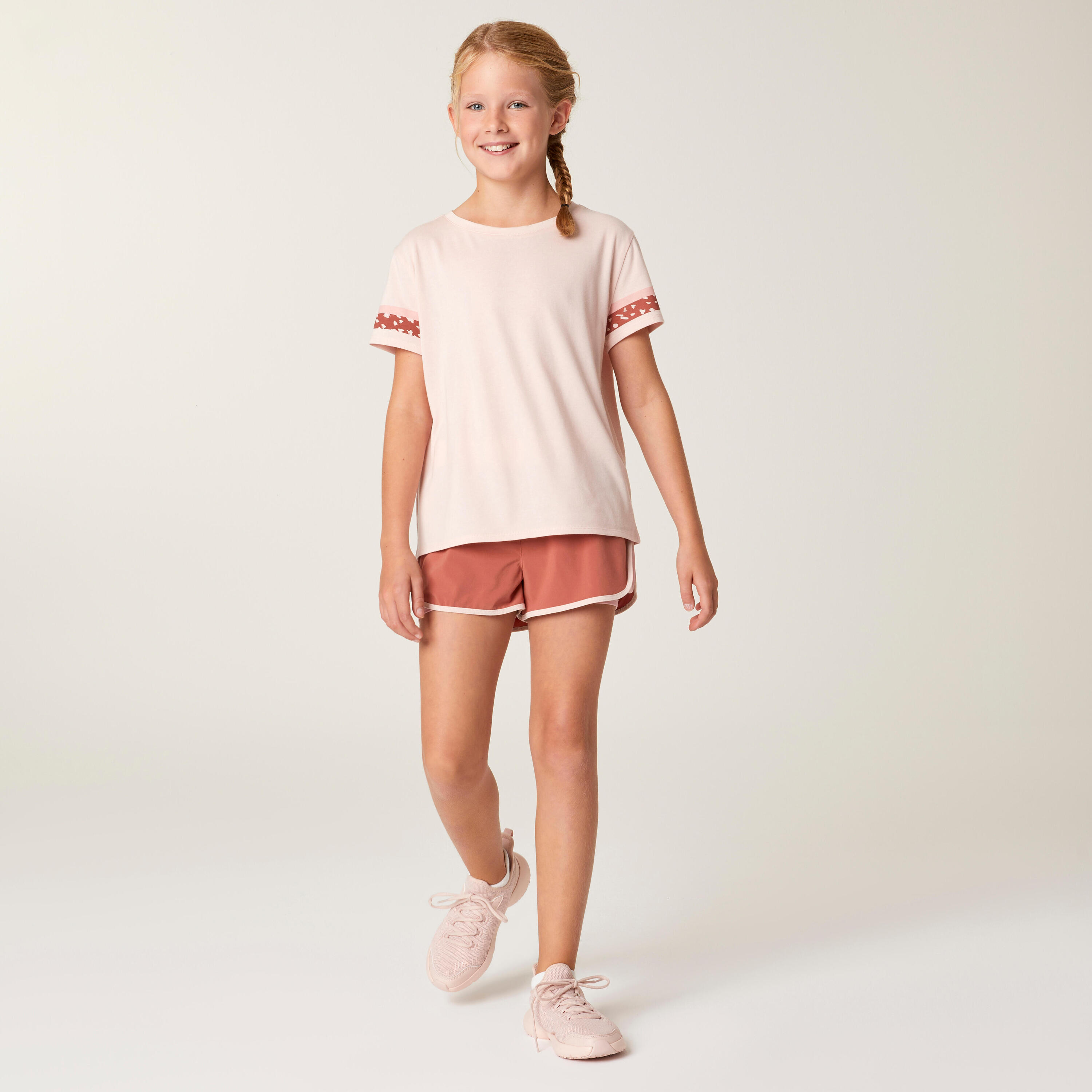 Camiseta 500 Niños Rosa Algodón 3/3