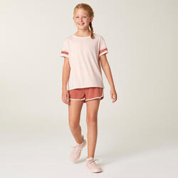 T-Shirt coton fille 500 rose