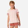 Majica kratkih rukava za vježbanje 500 za djevojčice ružičasta