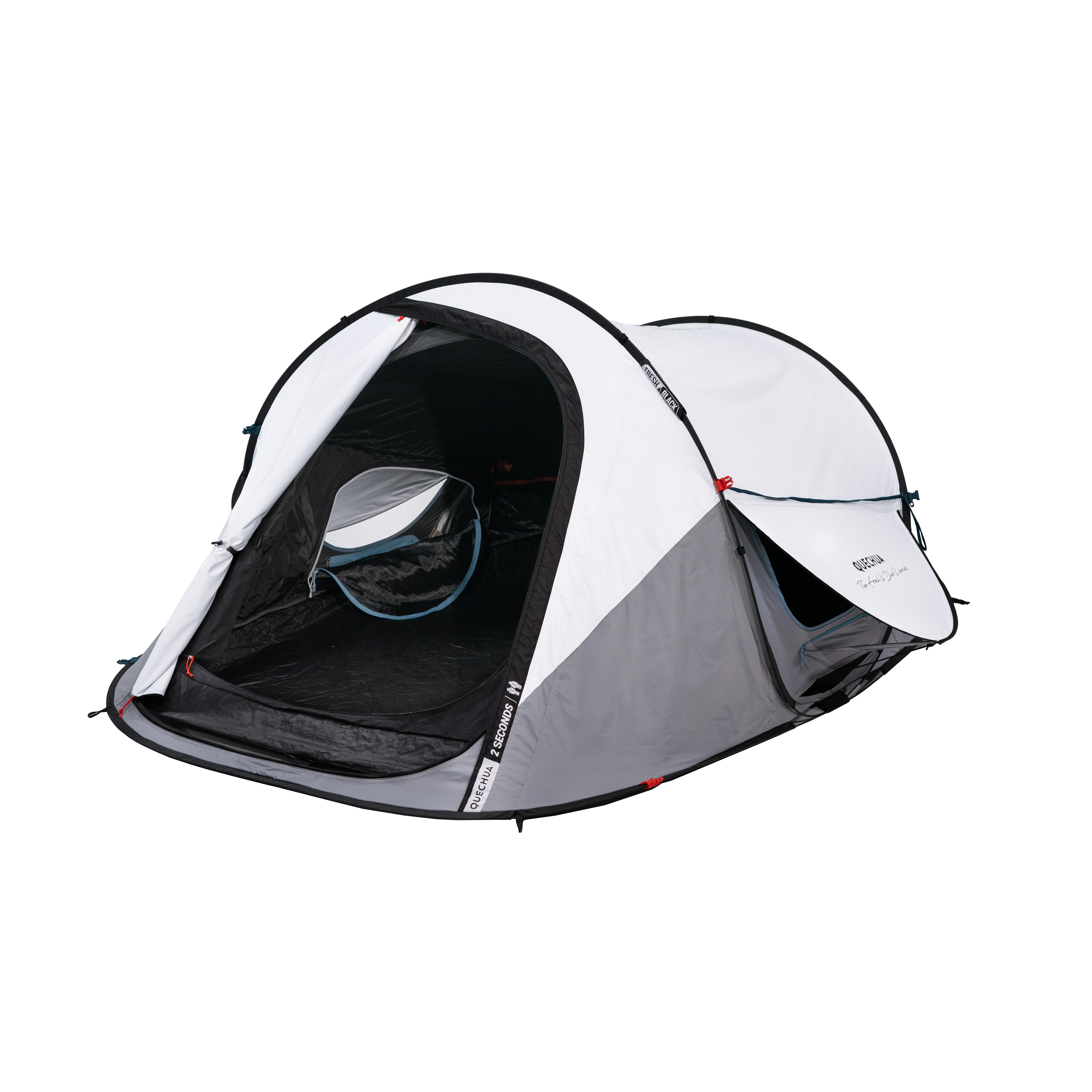 Camping Tent 2-Person - 2 Seconds Fresh & Black - QUECHUA