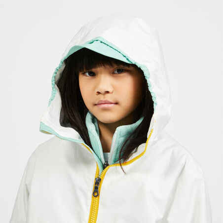 Chaqueta impermeable  Niños lluvia Sailing 100 
 Blanco Menta