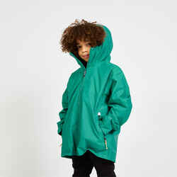 Kid's sailing waterproof jacket - wet-weather jacket SAILING 100 green