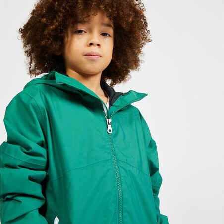 Kid's sailing waterproof jacket - wet-weather jacket SAILING 100 green