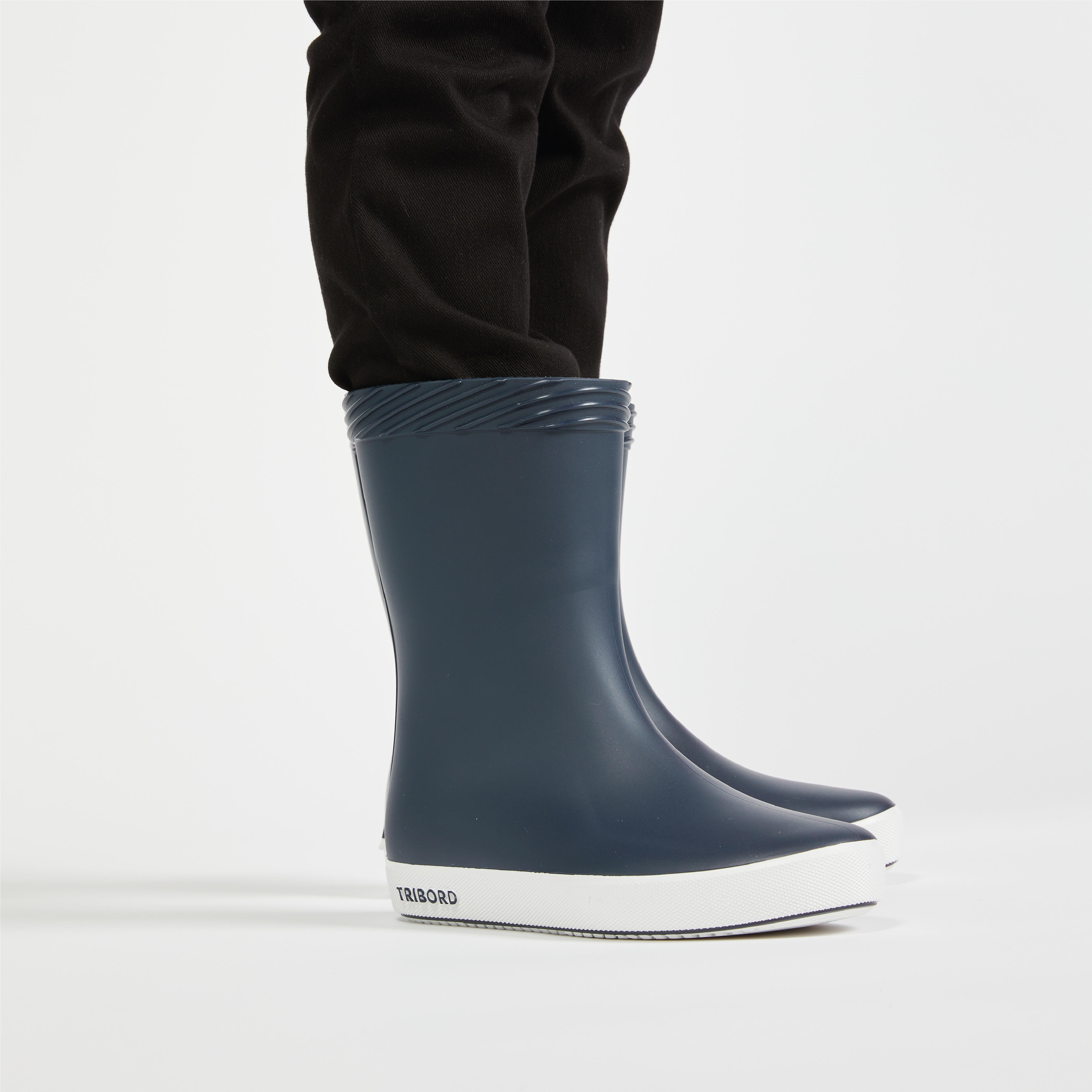 botte de pluie enfant 100 bleu marine - tribord