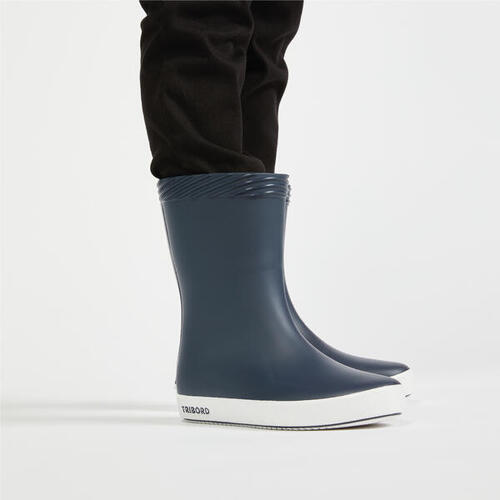 Botte de pluie enfant 100 bleu marine pour les clubs et