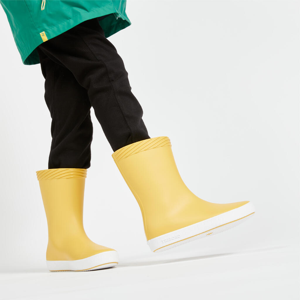 Kid’s Rain boots for sailing 100 - pink