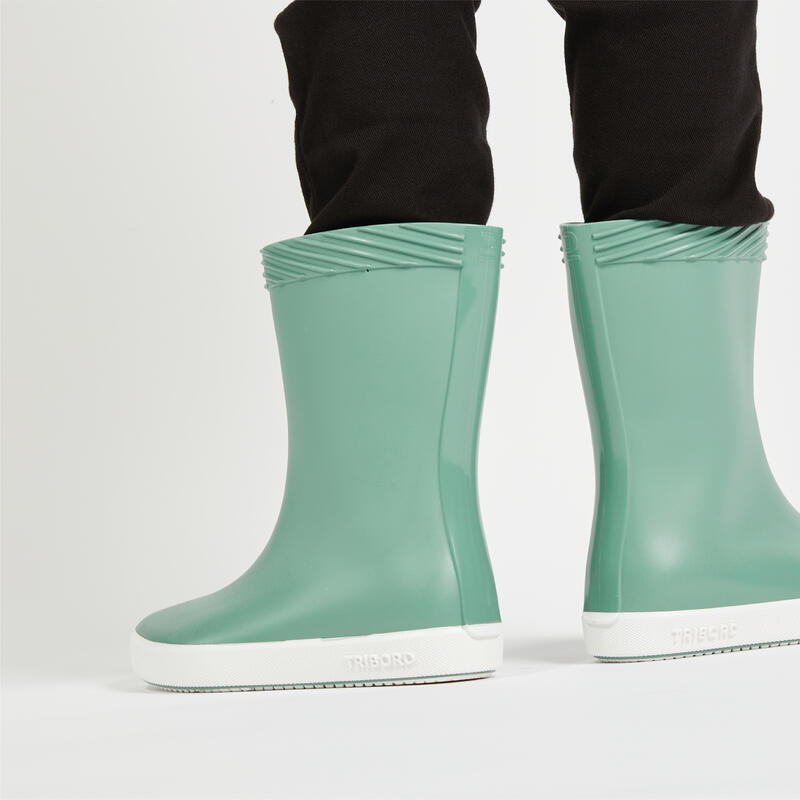 Botte de pluie enfant 100 kaki clair