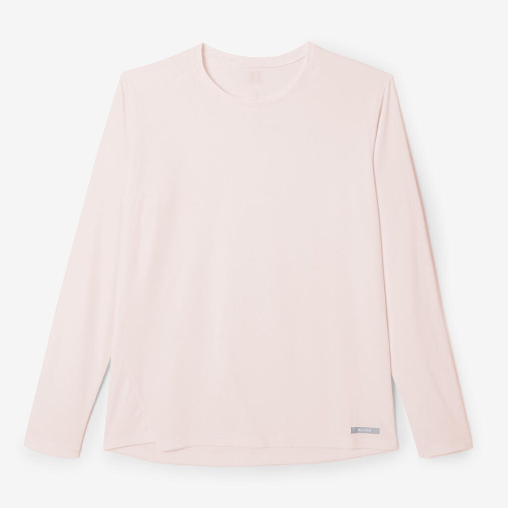 T-shirt manches longues running femme - sun protect rose