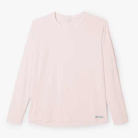 Women's long-sleeved running T-shirt Sun Protect - pink