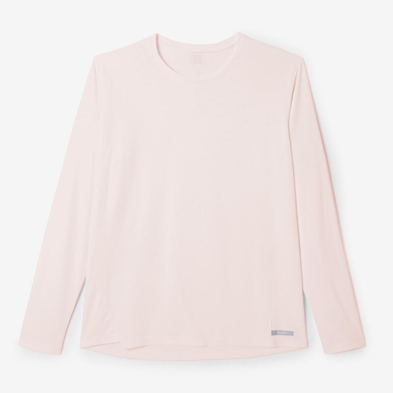 女款長袖 T 恤 Run Sun Protect - 粉色