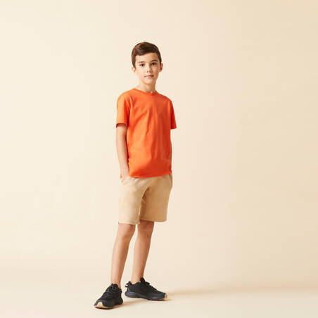 Kids' Unisex Cotton Shorts - Beige