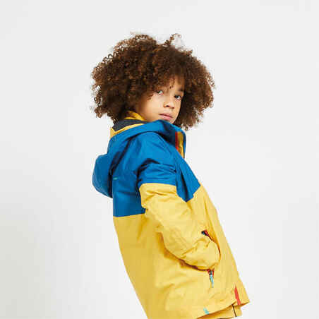 Kid's Sailing Waterproof Rain Jacket SAILING 100 yellow blue