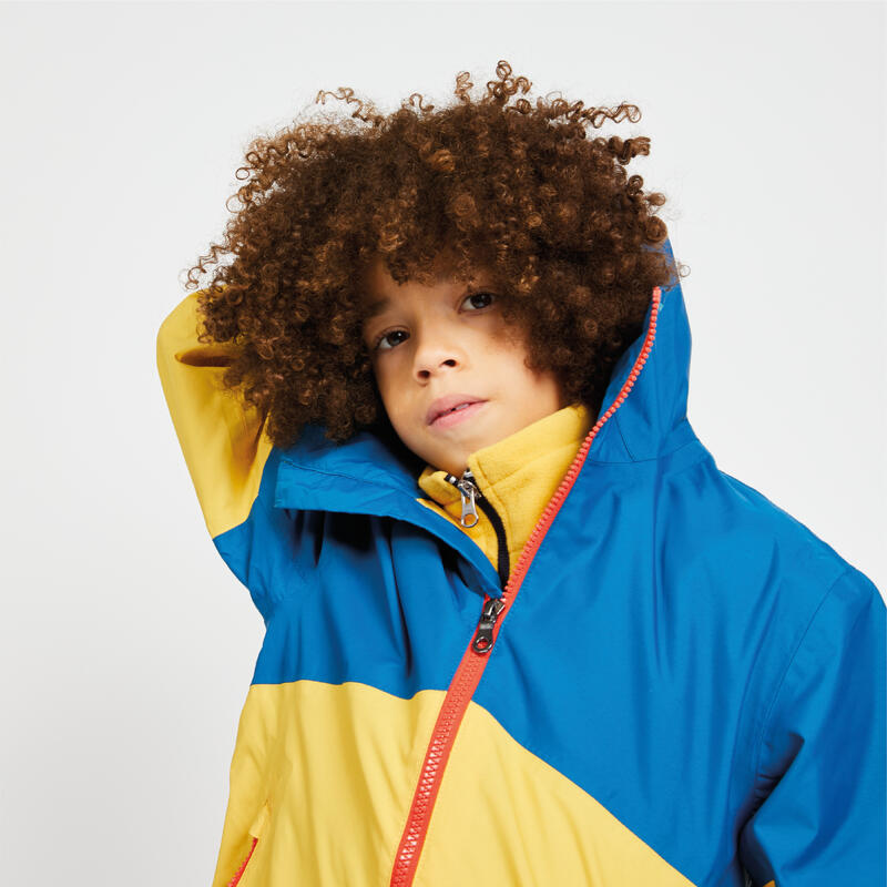 Chaqueta impermeable Niños lluvia Sailing 100  Amarillo/Azul