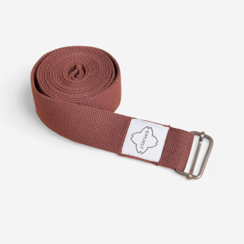 Sangle de yoga 2,5 mètres, marron