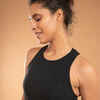 Top Yoga Damen Baumwollte - bedruckt schwarz