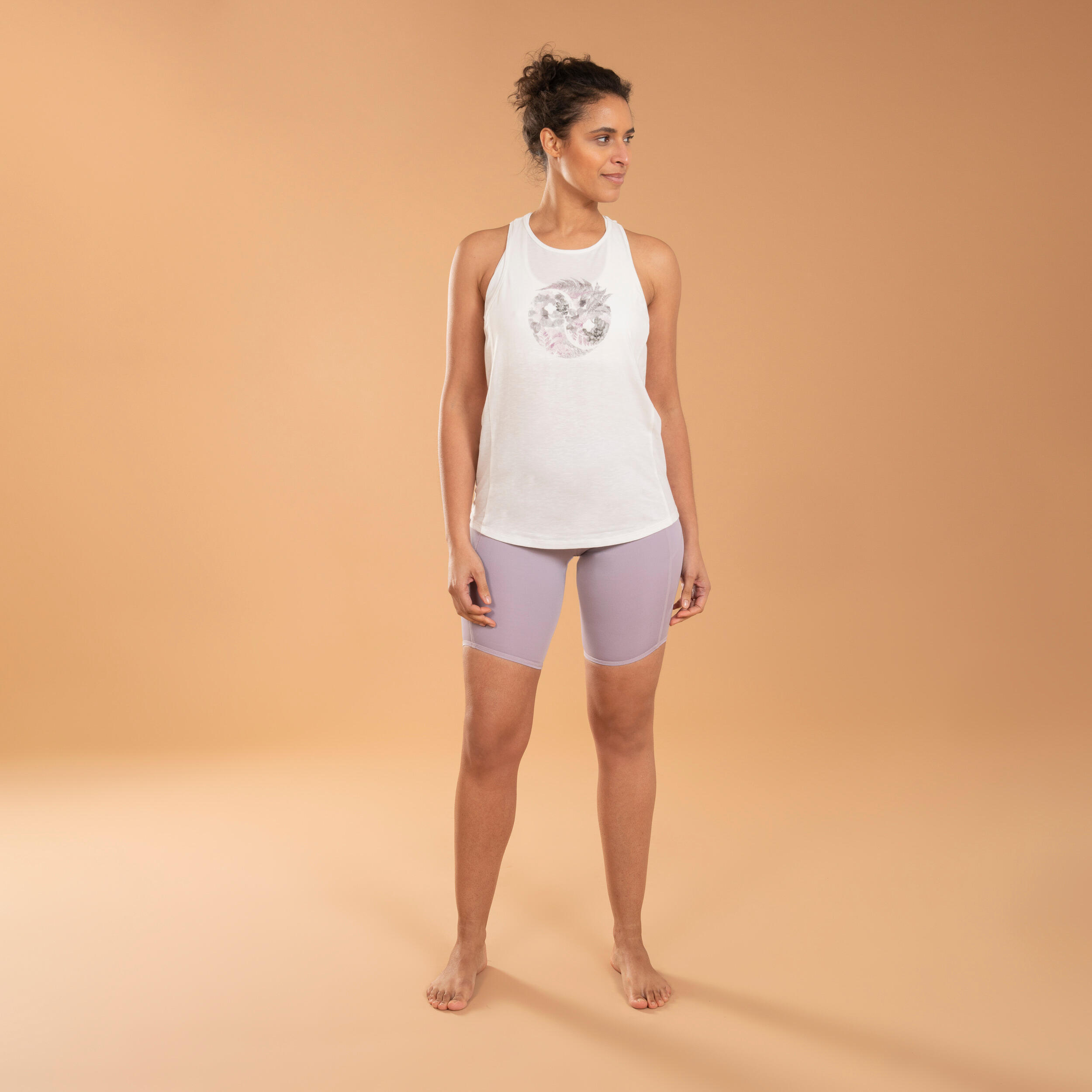 Yoga Cotton Tank Top - Off-White Print 3/5