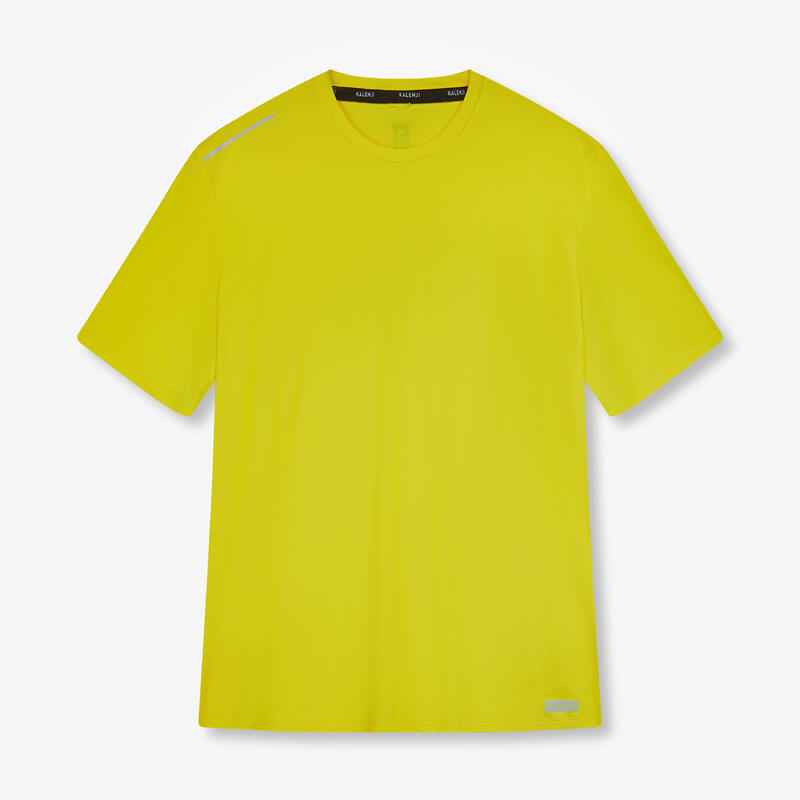男款透氣跑步 T 恤 Dry－黃色