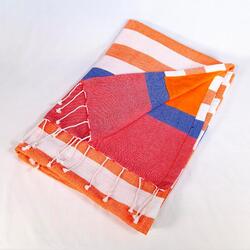 Toalla pareo rizo Sun&Surf 90x170cm rayas naranja