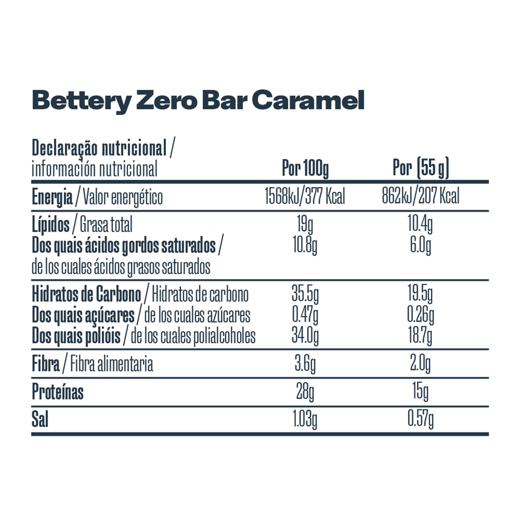 Barra Proteína Vegetal Bettery Zero Bar Caramel 55g 2/2