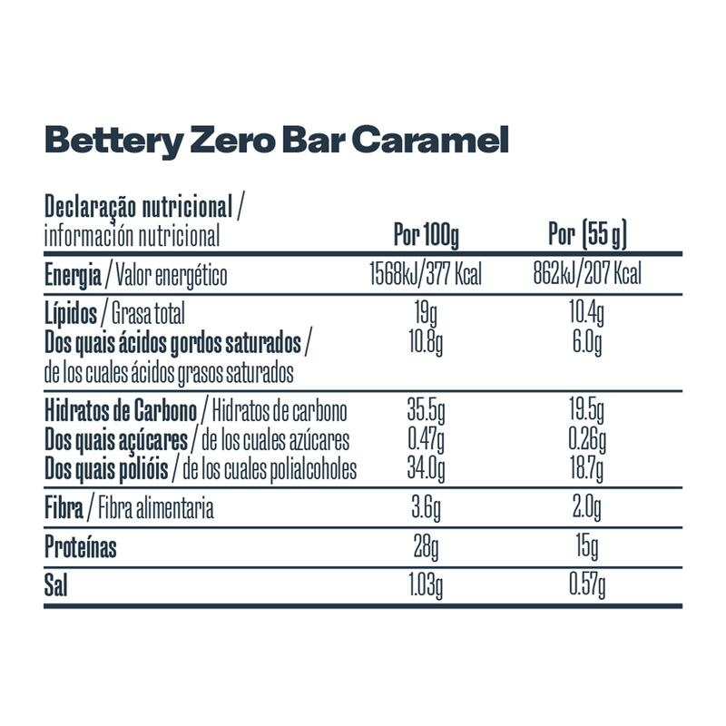 Barra Proteína Vegetal Bettery Zero Bar Caramel 55g