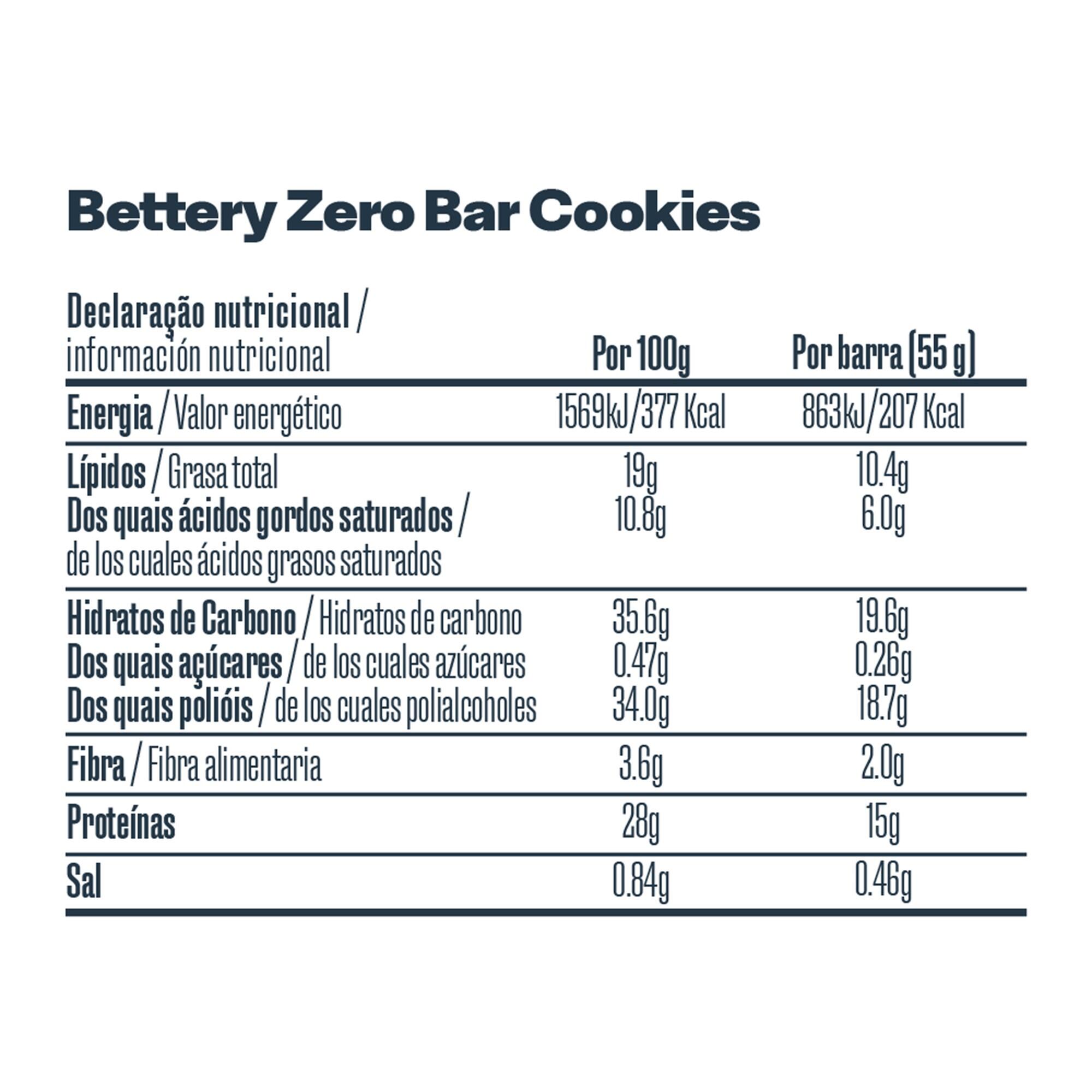 Barra Proteína Vegetal Bettery Zero Bar Cookie & Cream 55g 2/2