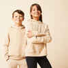 Bērnu silts džemperis ar kapuci “500”, smilškrāsas