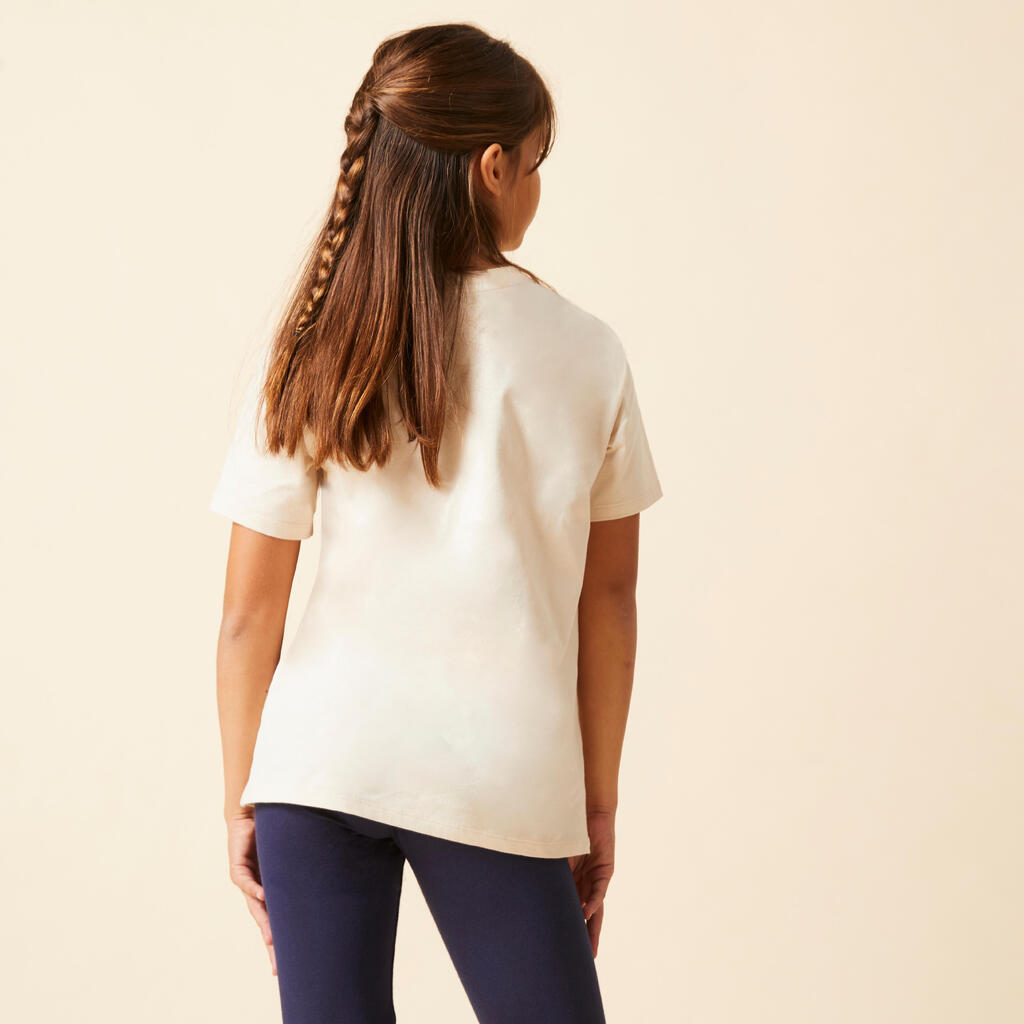 T-shirt multisport coton enfant mixte, Violet