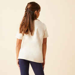 Kids' Unisex Cotton T-Shirt 500 - Beige