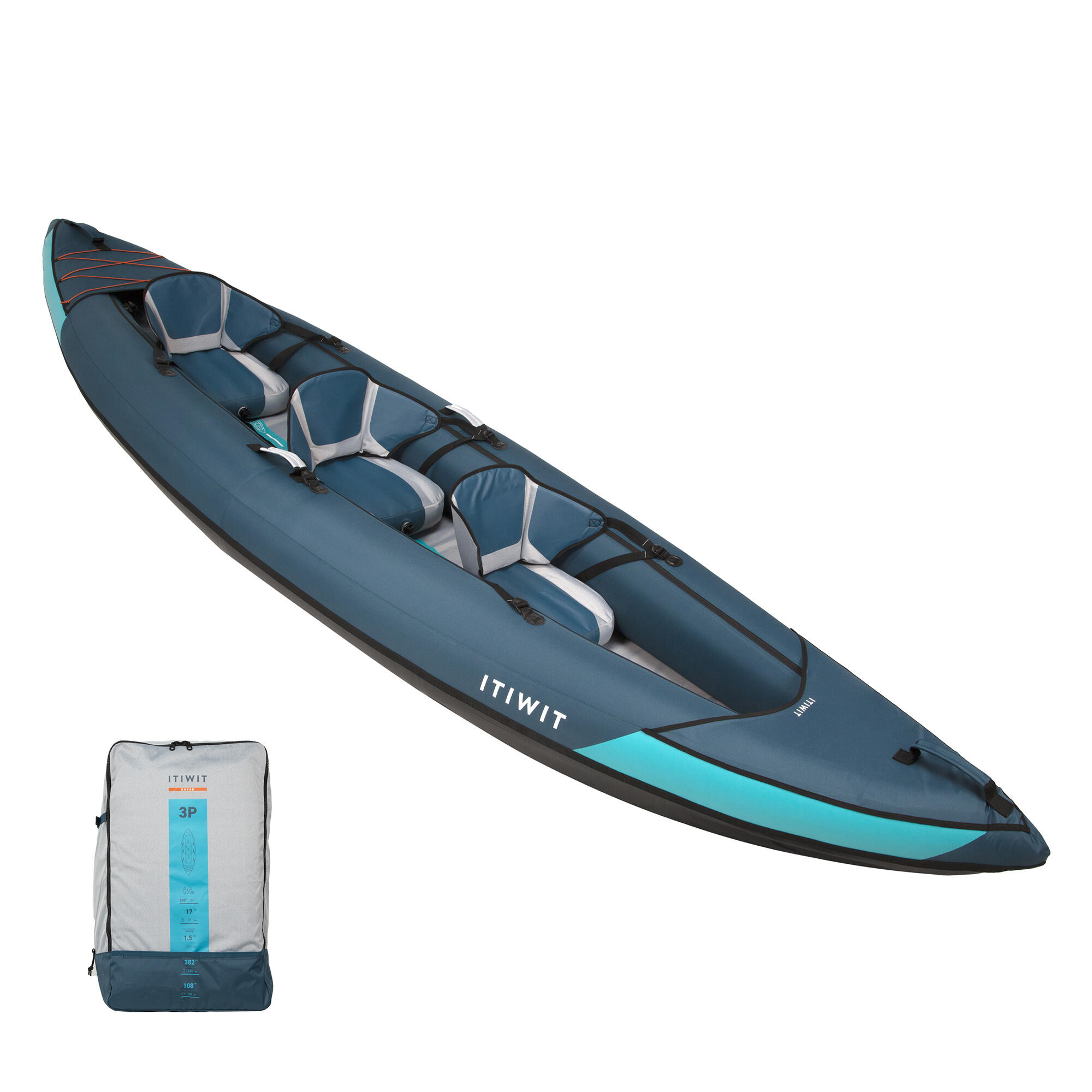 Plancher gonflable pour kayak 100 ITIWIT 3 places 4/4