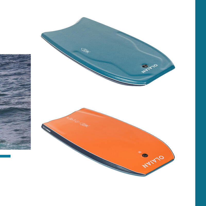 Bodyboard 500 azul / laranja com leash