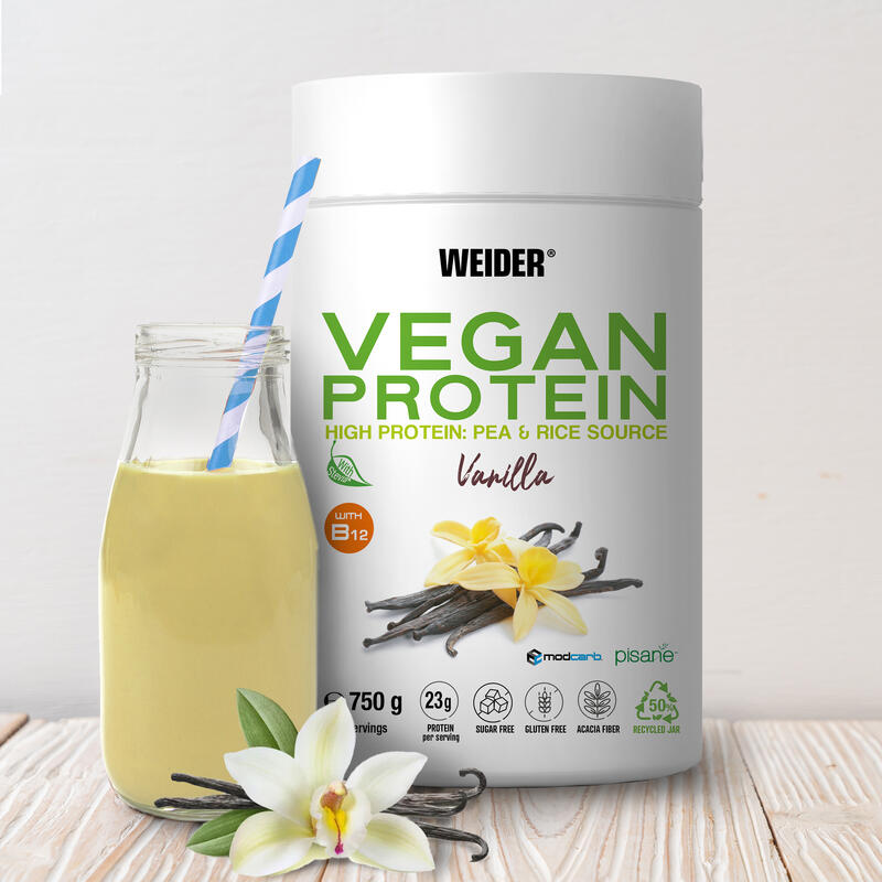 Odżywka białkowa wegańska Weider Vegan Protein o smaku waniliowym 750 g