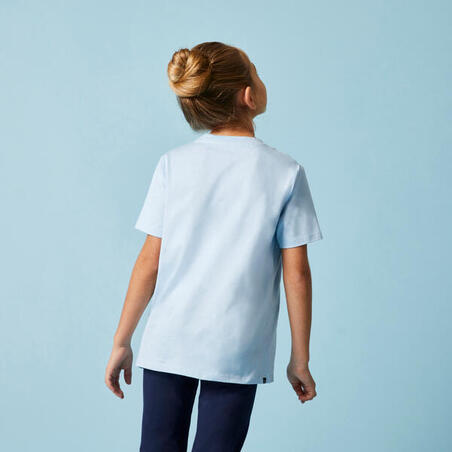 T-shirt coton enfant mixte - bleu ciel