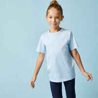 Camiseta Niños Unisex Azul Cielo Algodón