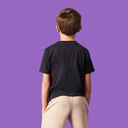 Kids' Unisex Cotton T-Shirt 500 - Black