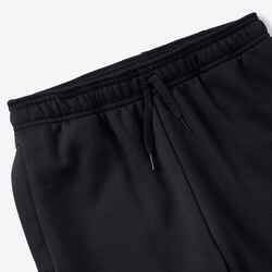 Kids' Unisex Warm Breathable Synthetic Jogging Bottoms S500 - Black